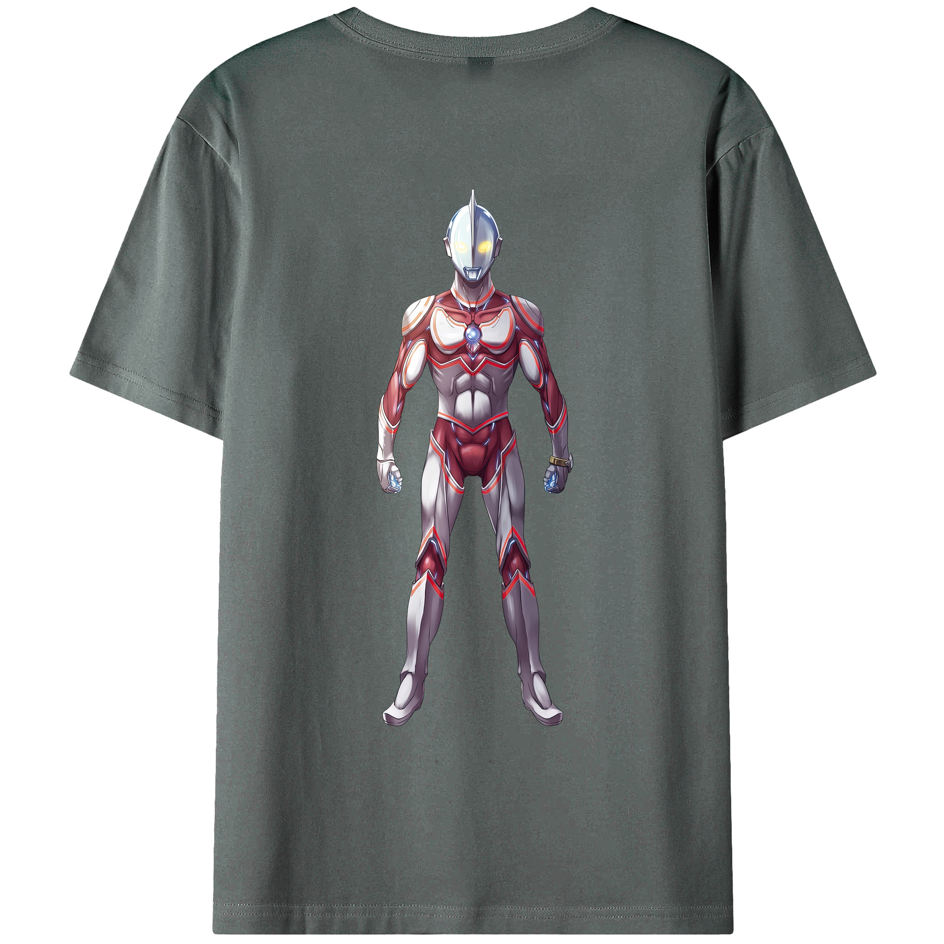 （画像用） ウルトラマン Ultraman 綿100％ メンズ半袖Tシャツ（バックプリント） 通気性